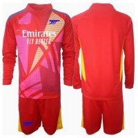 Fotballdrakt Barn Arsenal Keeper Bortedraktsett 2024-25 Langermet (+ Korte bukser)